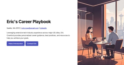 Link: Eric's Career Playbook